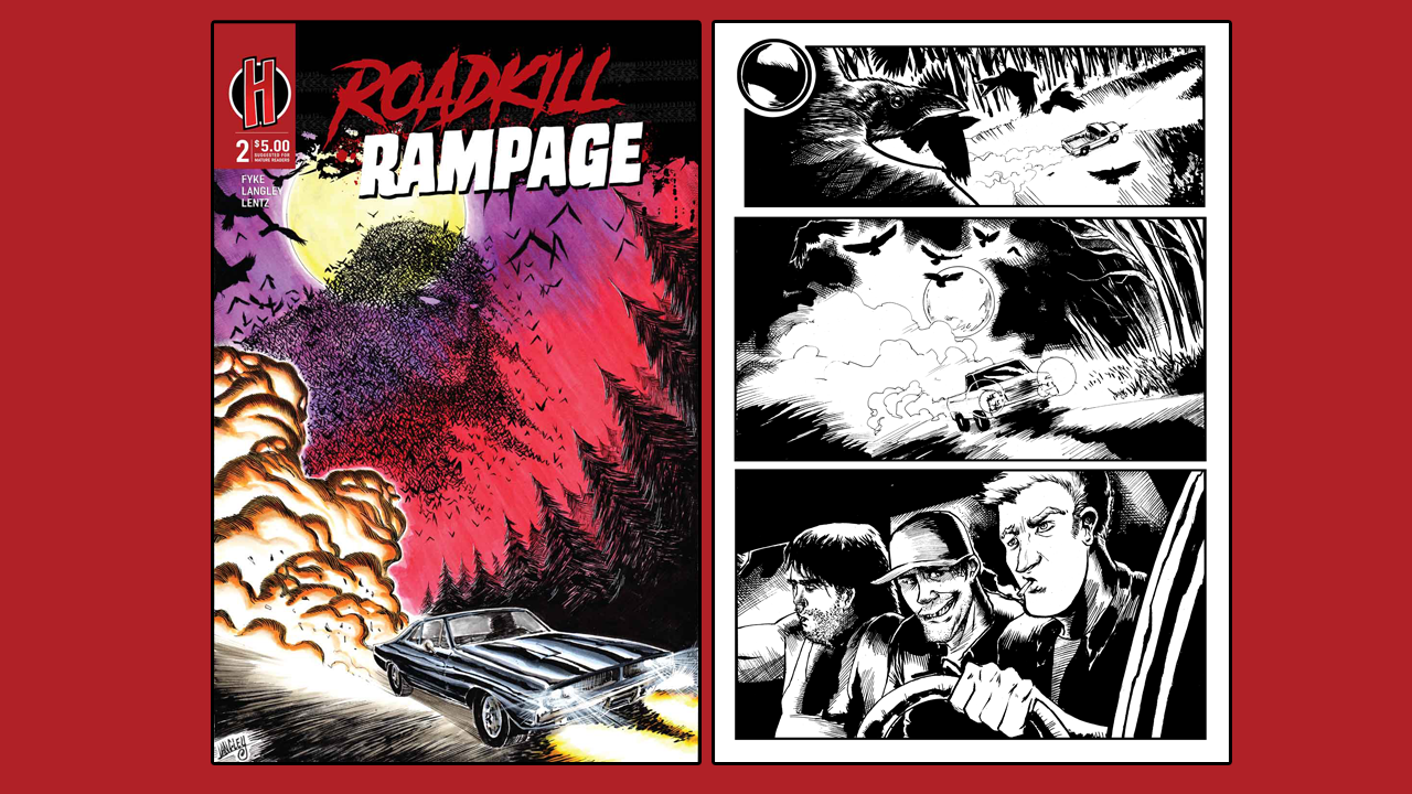 Roadkill Rampage, Hazzum Productions, Rodney Fyke, Tina McElhinney, raginavc, comics, indie comics, horror comics, merej99
